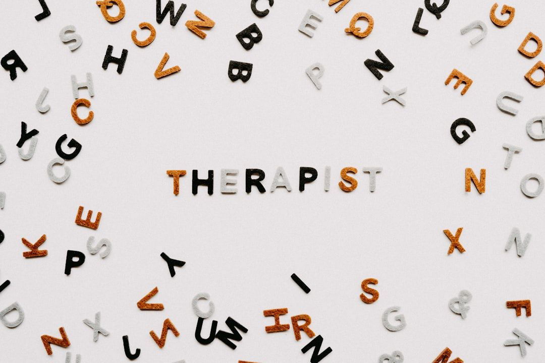 Credentials in Therapy, Image representation of scattered alphabet